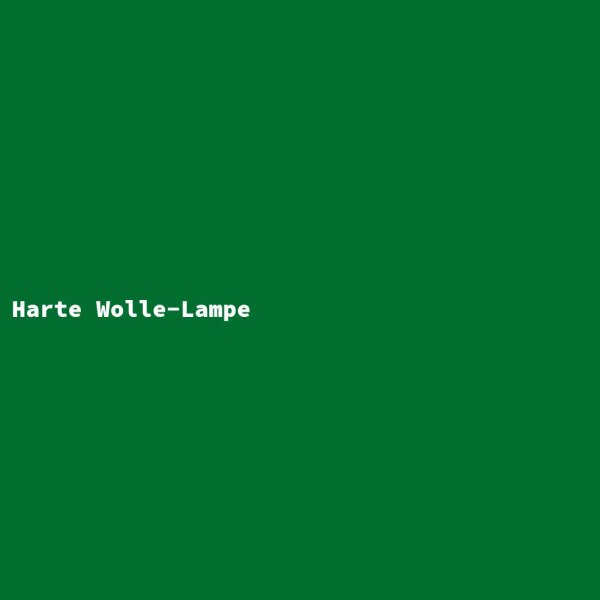 Harte Wolle-Lampe