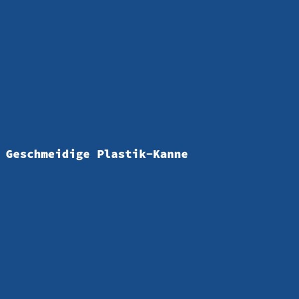 Geschmeidige Plastik-Kanne